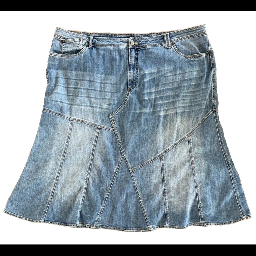 Vintage Plus Size Y2K Gitano Denim Skirt 32W
